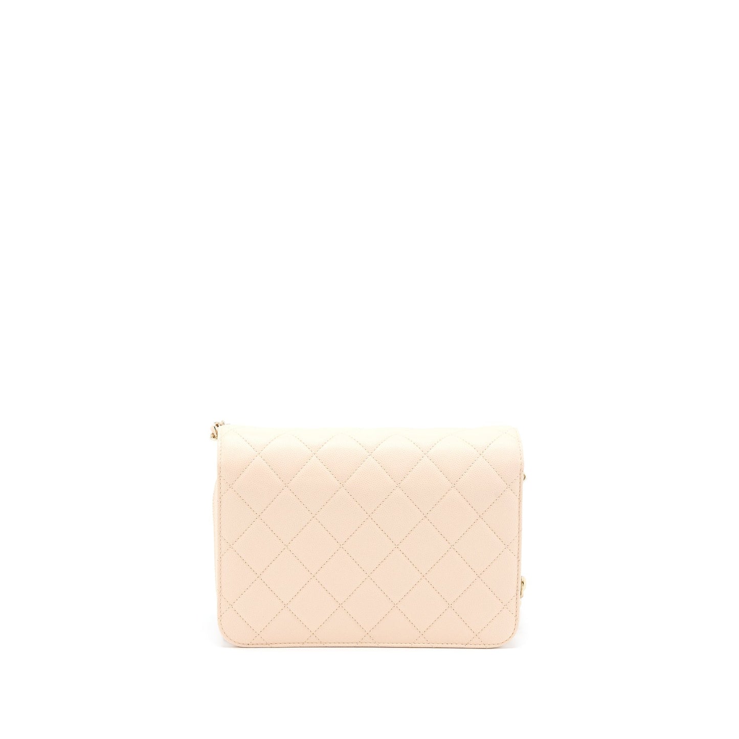 Chanel 21K Crossbody Bag Caviar Light Beige L (Microchip)