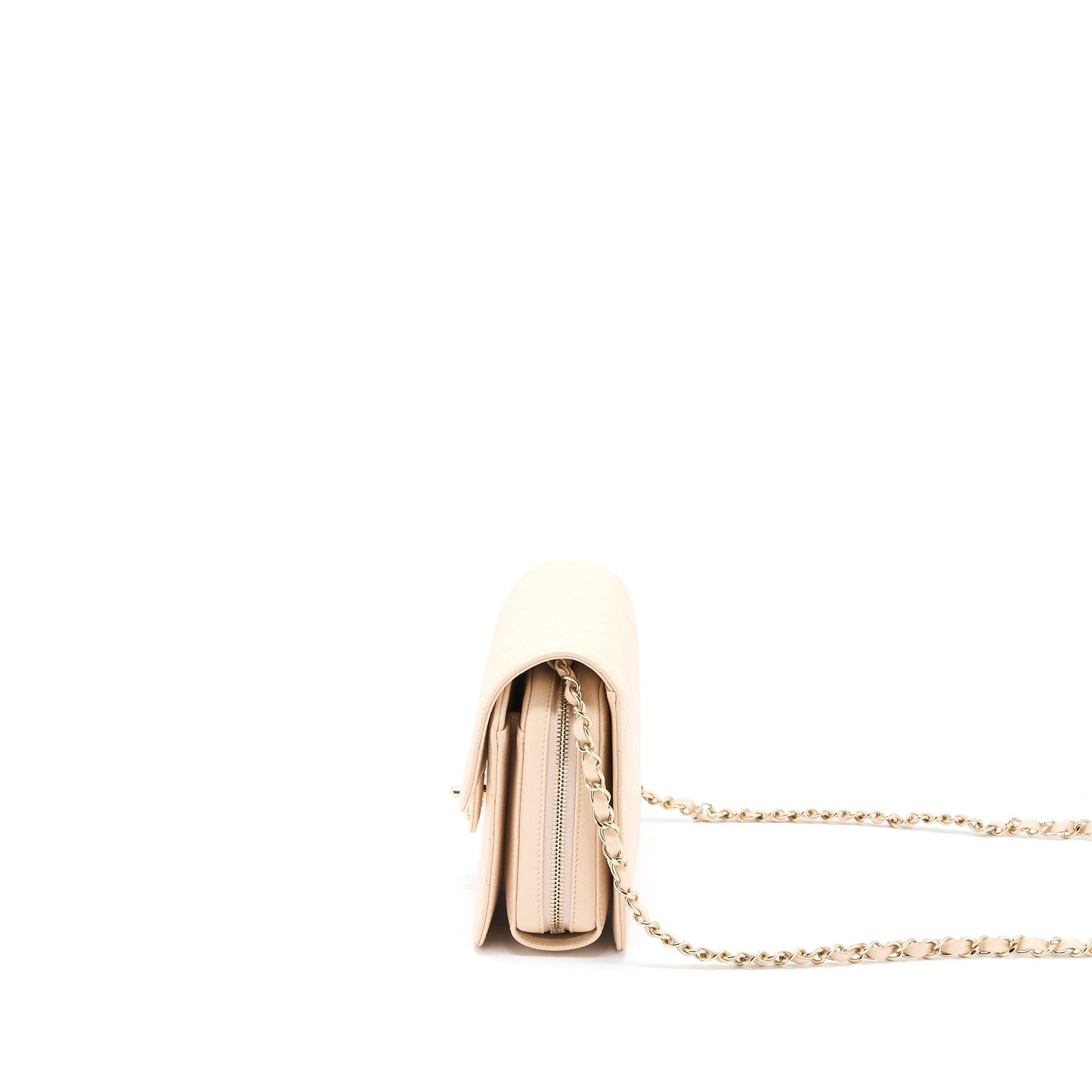 Chanel 21K Crossbody Bag Caviar Light Beige L (Microchip)