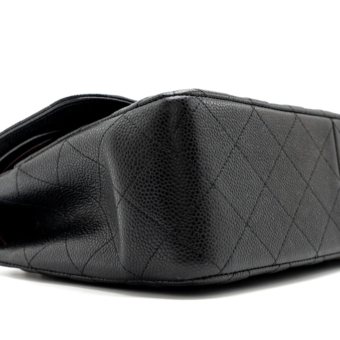 Chanel jumbo classic double flap bag caviar Black