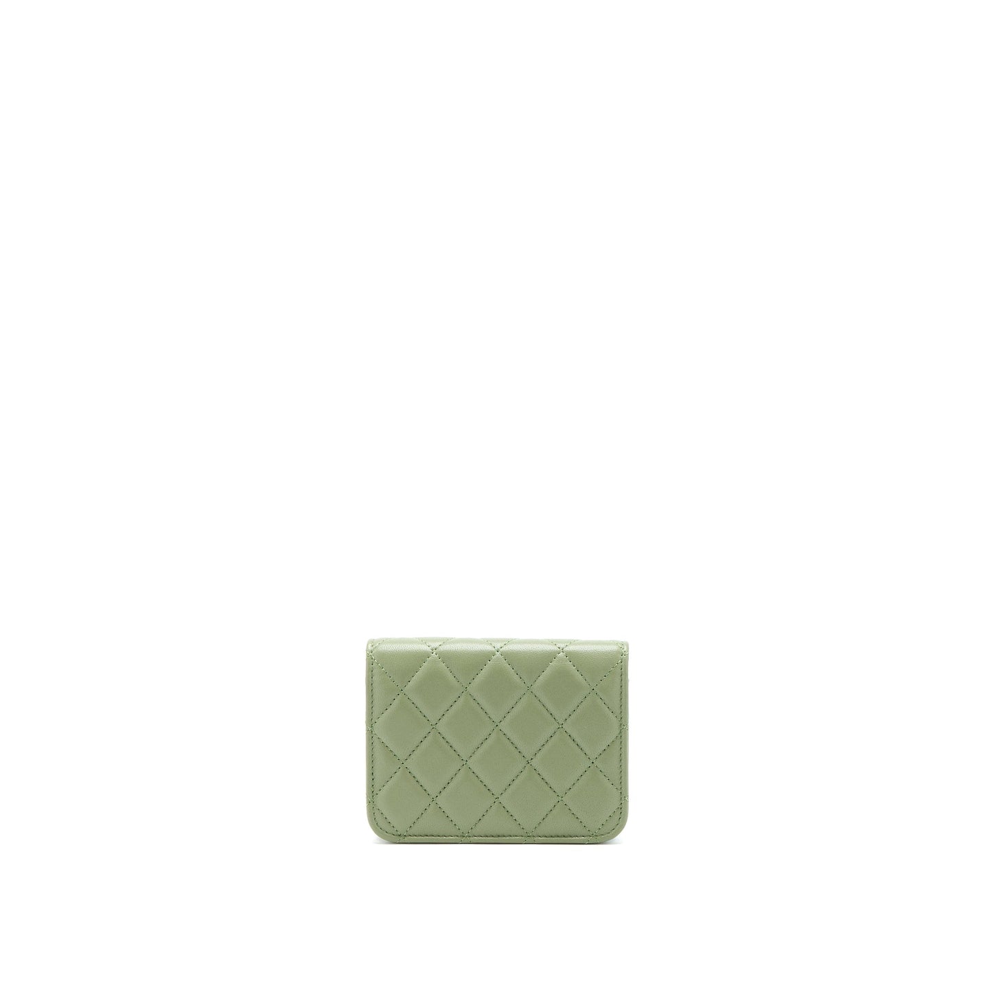 Chanel Pearl Crush Mini Flap Bag Lambskin Green
