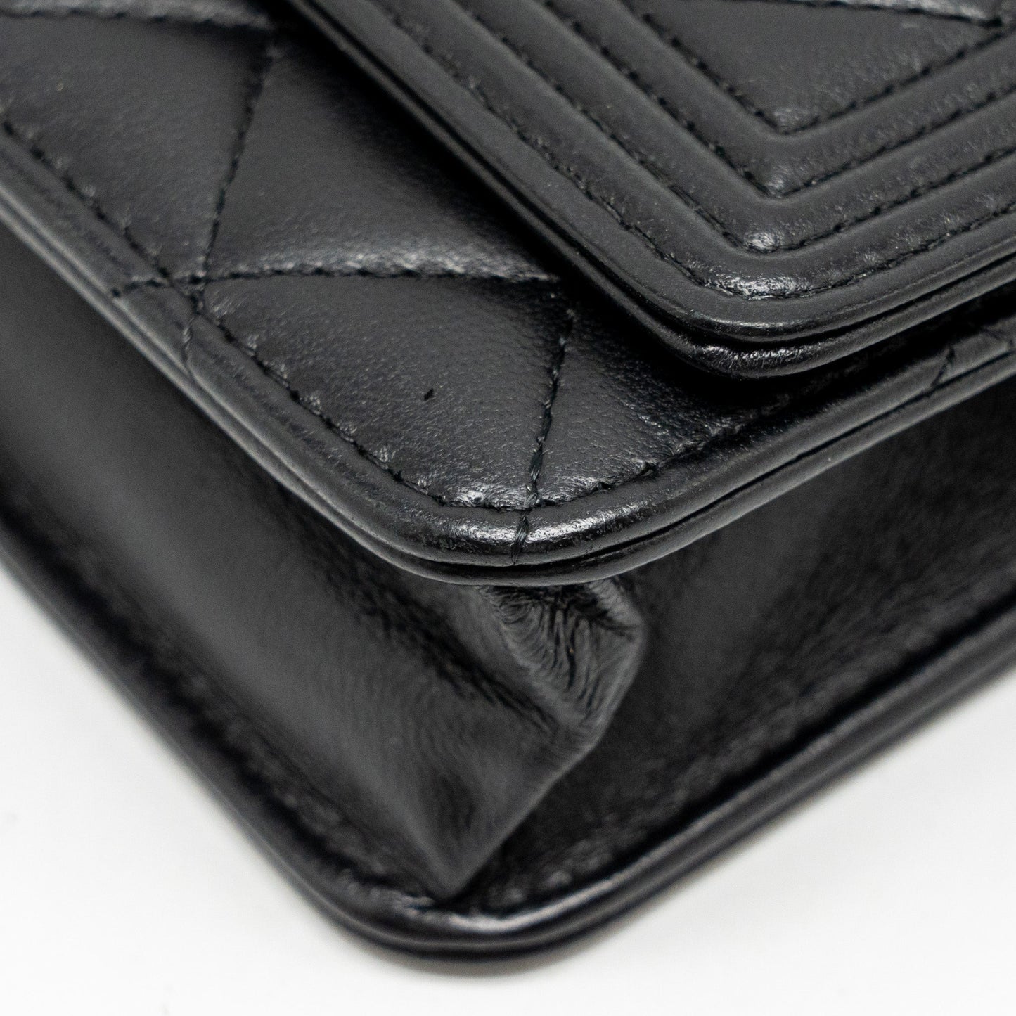 Chanel Boy Wallet on Chain Lambskin Black