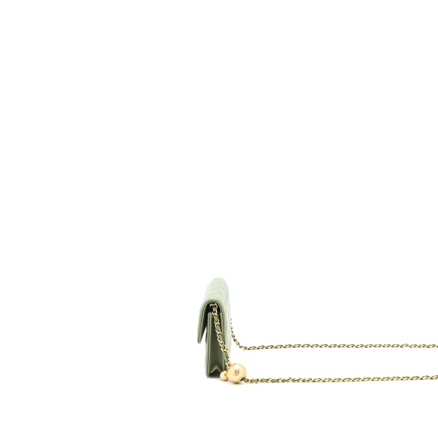 Chanel Pearl Crush Mini Flap Bag Lambskin Green
