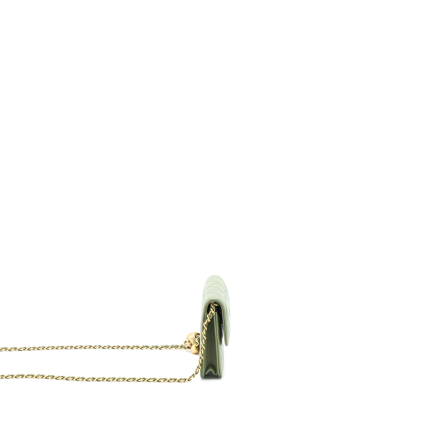 Chanel Pearl Crush Mini Flap Bag Lambskin Green