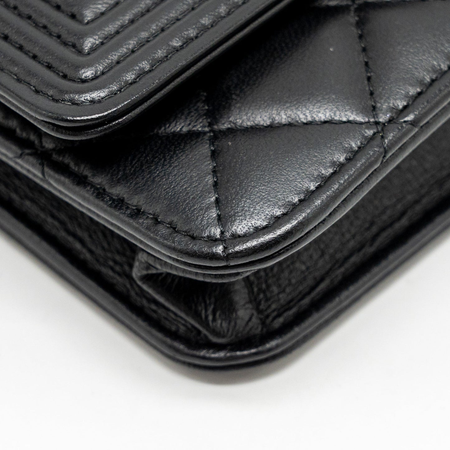 Chanel Boy Wallet on Chain Lambskin Black