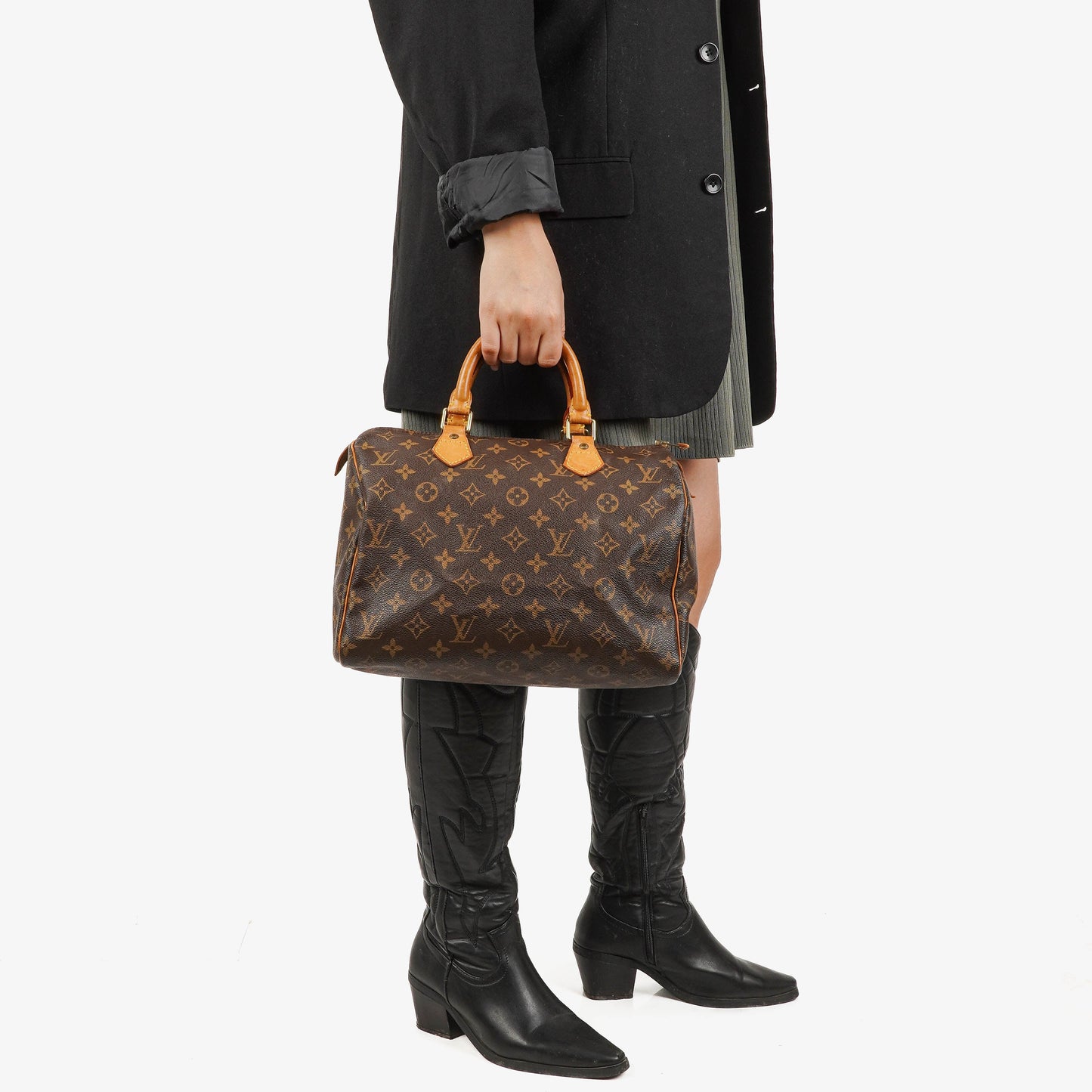 Louis Vuitton  30 Monogram Canvas Handbag