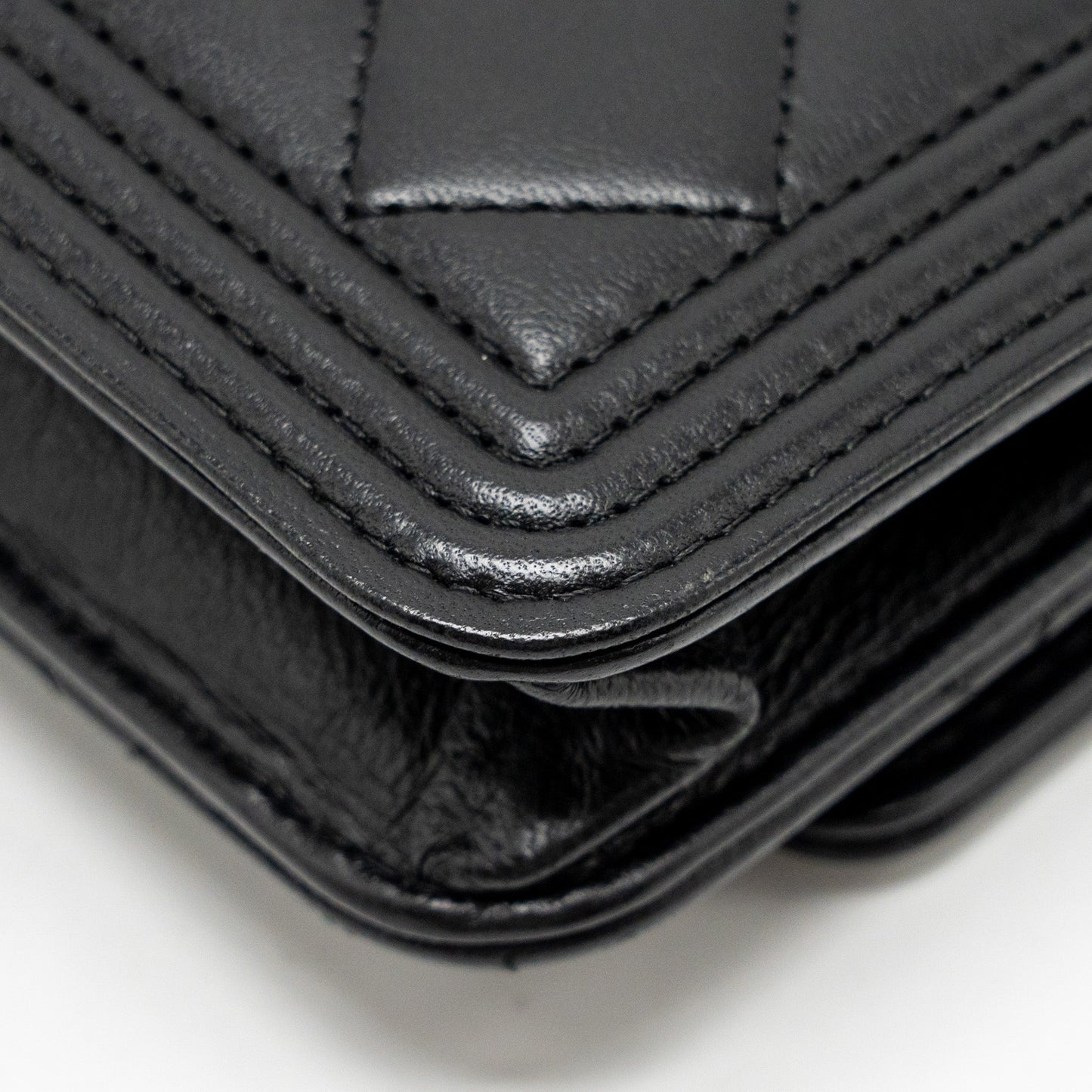Chanel Boy Wallet on Chain Lambskin Black