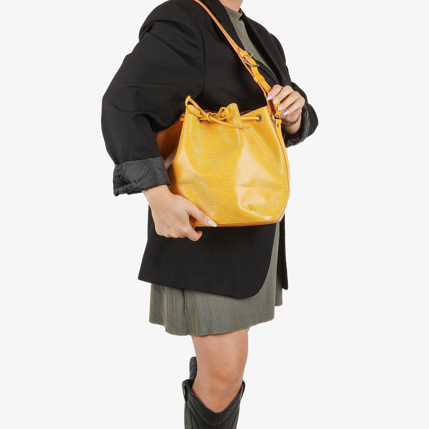 Louis Vuitton Petit Noe Yellow EPI Leather Shoulder Bag