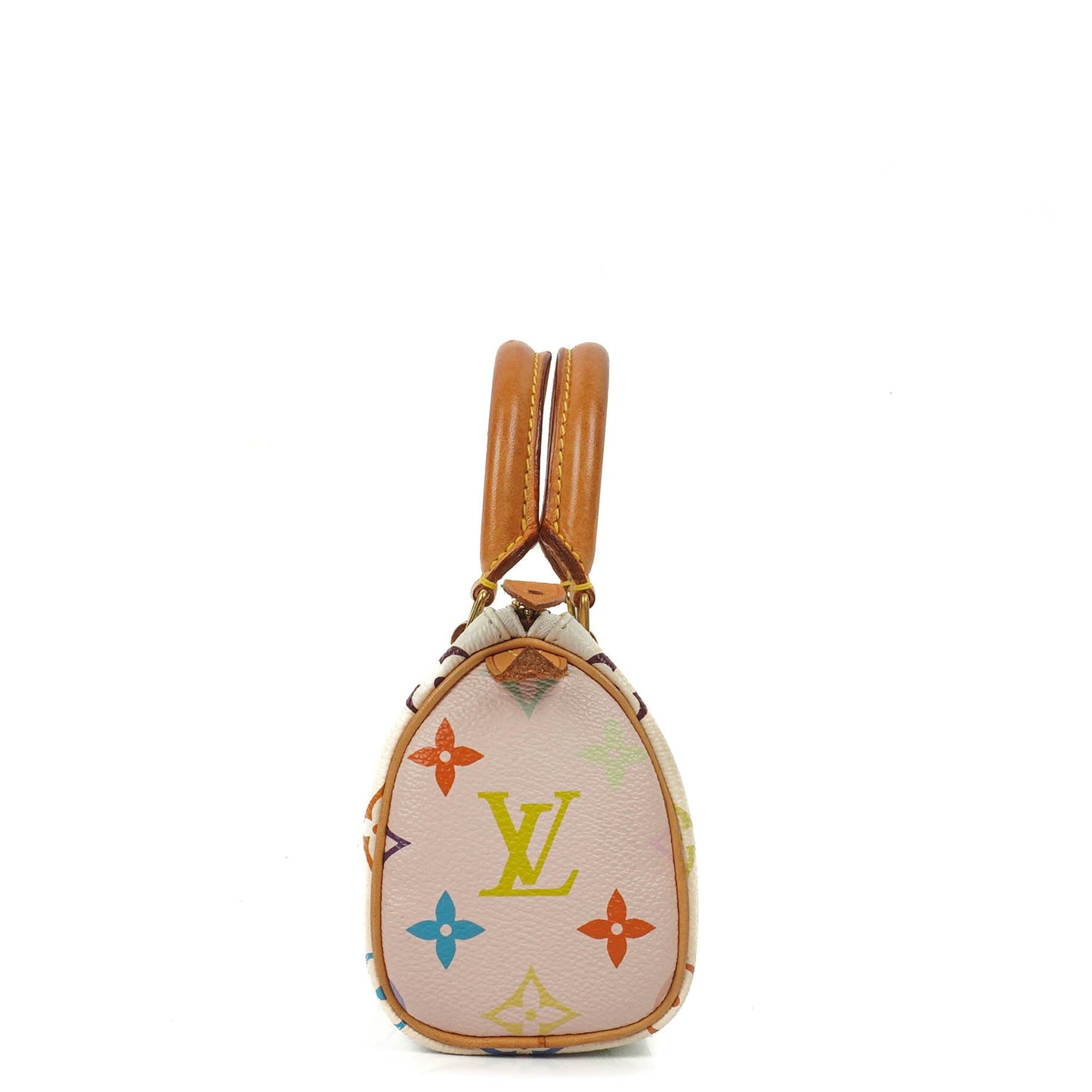Louis Vuitton Takashi Murakami Nano  White Multicolour Monogram Coated Canvas Mini Bag