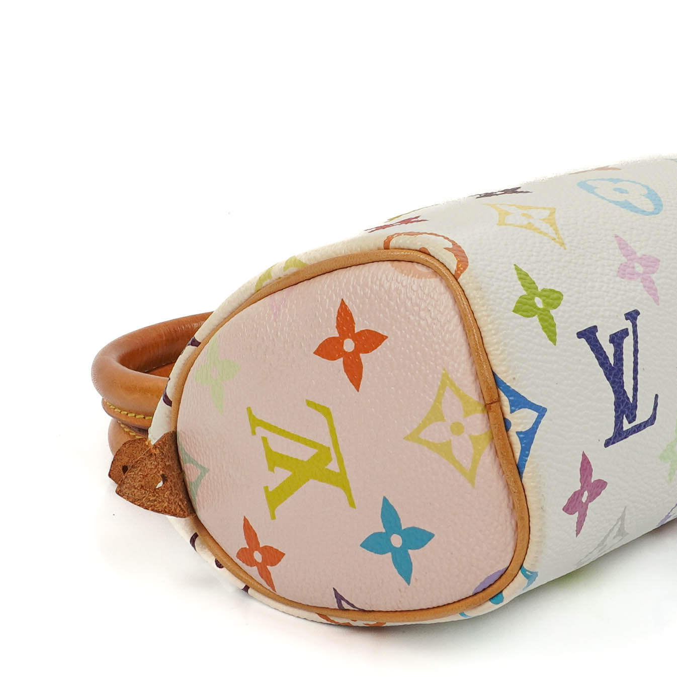 Louis Vuitton Takashi Murakami Nano  White Multicolour Monogram Coated Canvas Mini Bag