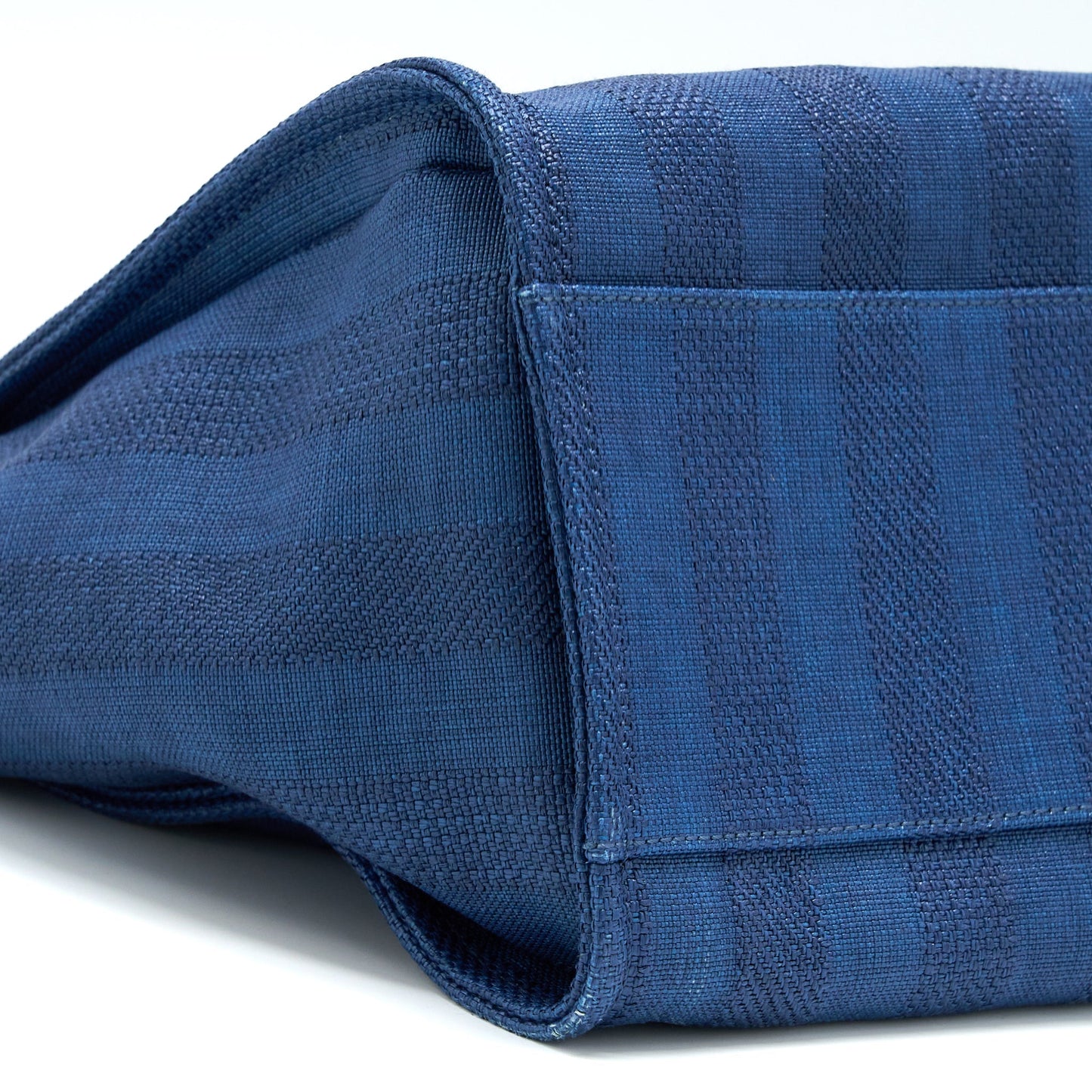 Chanel Deauville Tote Bag Canvas Dark Blue L