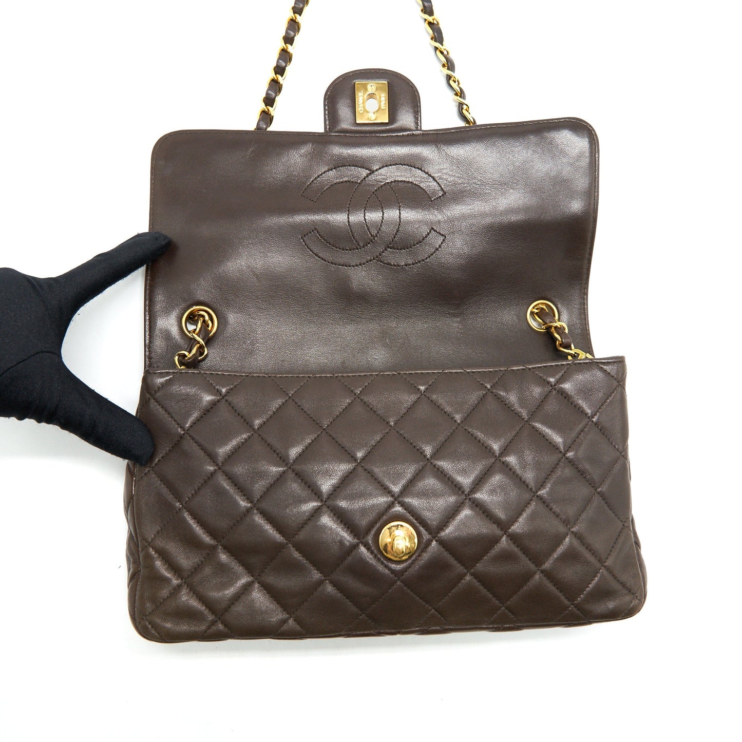 Chanel Medium Flap Bag Chocolate