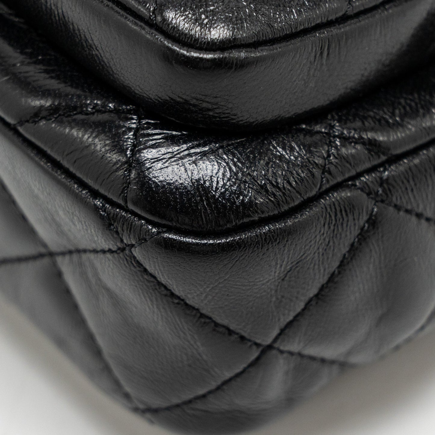 Chanel Double pocket top handle messanger bag shiny calfskin black  (microchip )