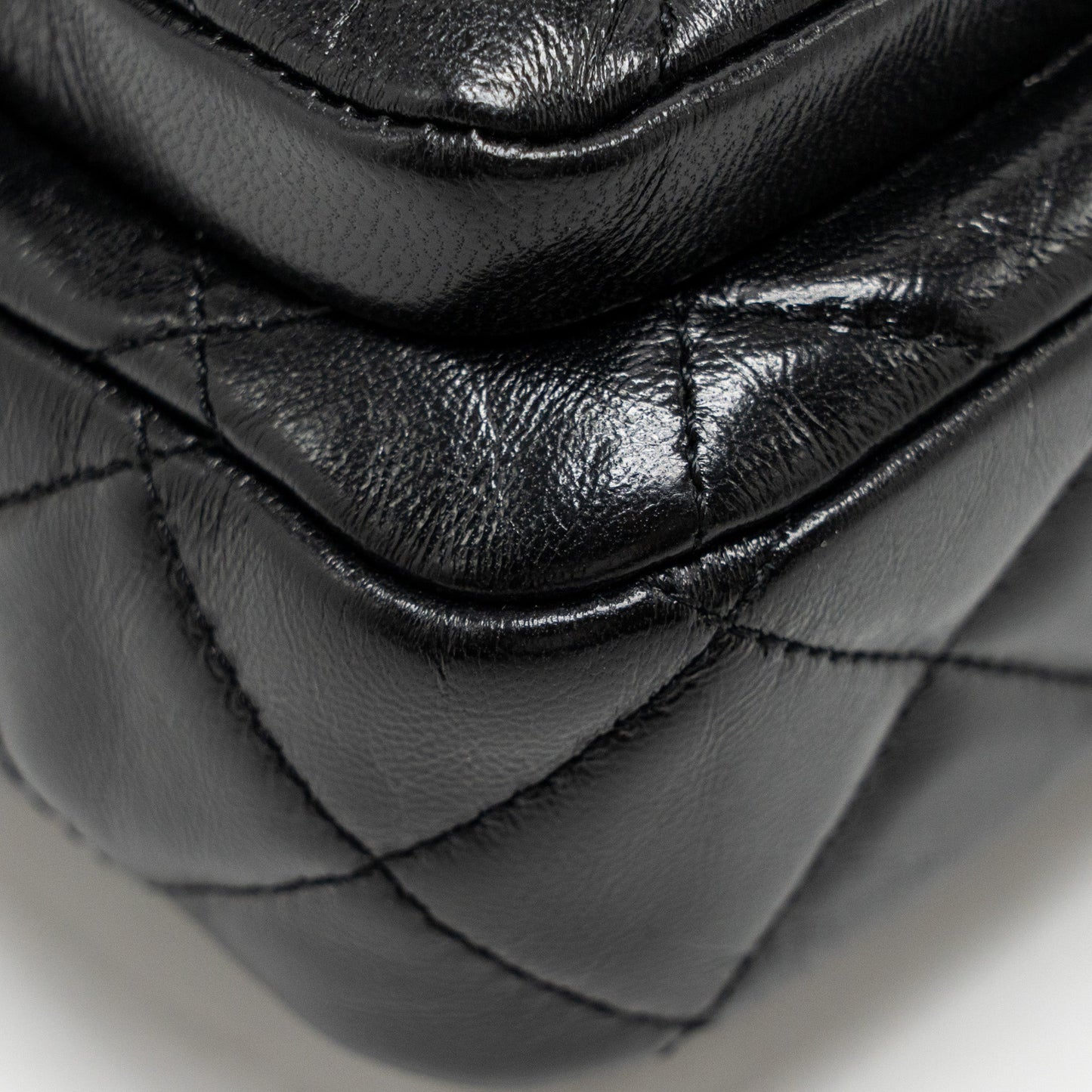 Chanel Double pocket top handle messanger bag shiny calfskin black  (microchip )