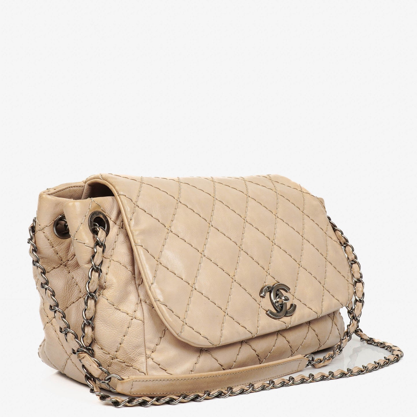 Chanel Quilted Wild Stitch Accordion Flap Bag