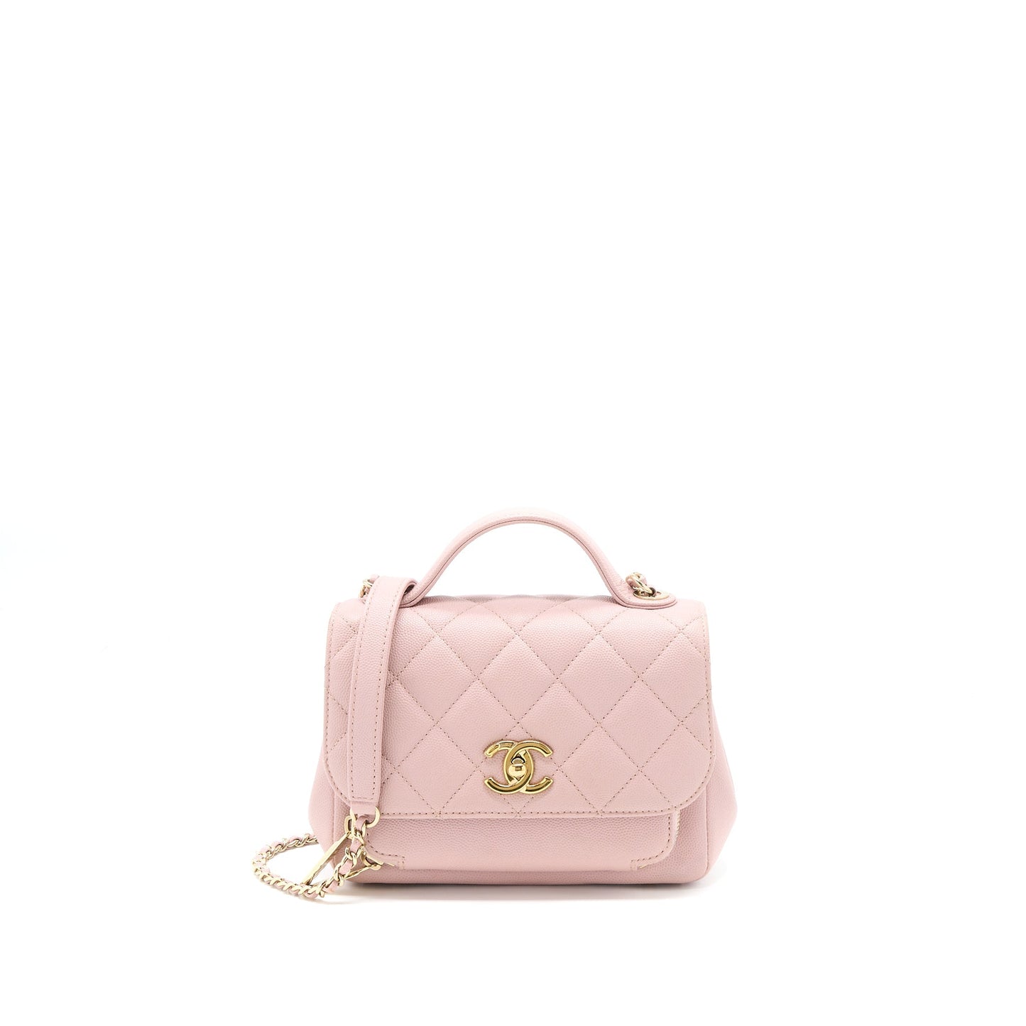 Chanel Small Business Affinity Bag Caviar Light Pink L