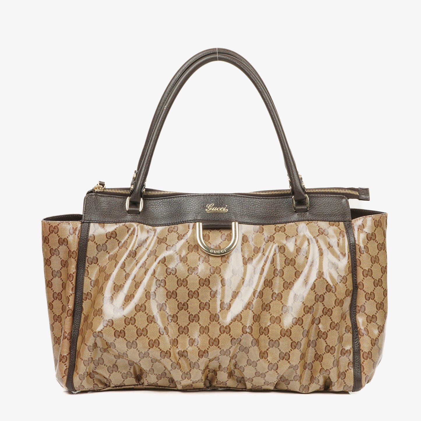 Gucci GG Crystal Coated Canvas D Ring Tote Bag