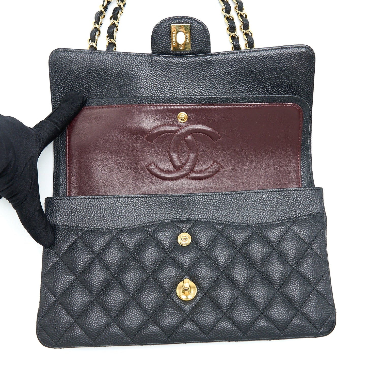 Chanel Medium Classic Double Flap Caviar Black