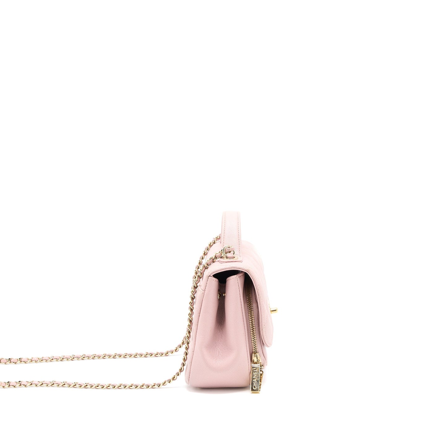 Chanel Small Business Affinity Bag Caviar Light Pink L