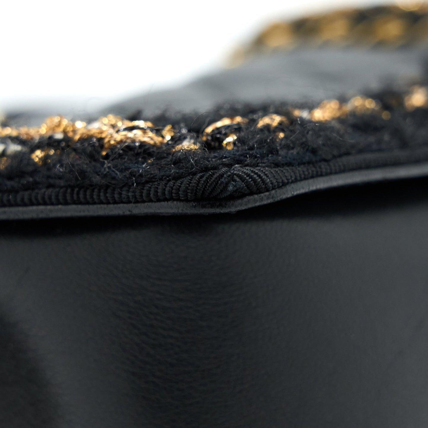 Chanel Small Jacket Boy Bag Lambskin/Tweed Black