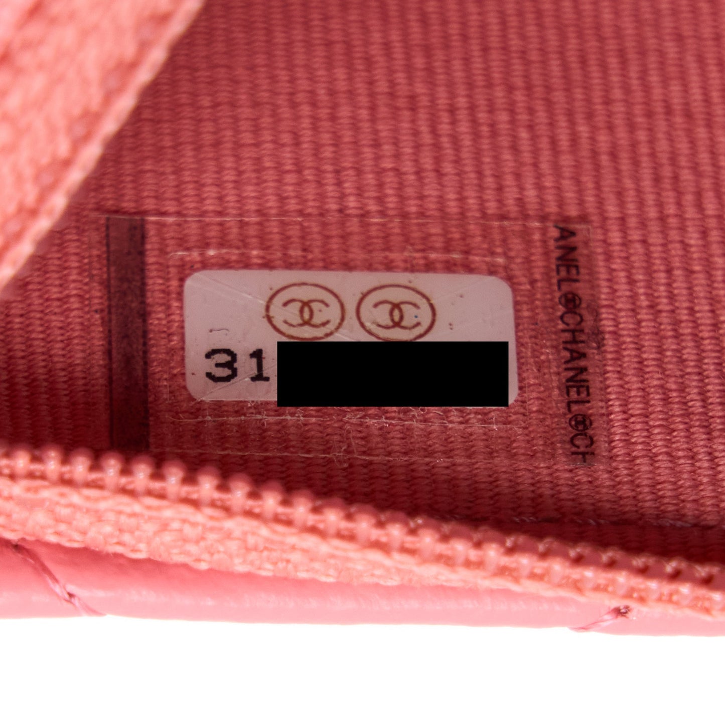 Chanel 22P Seasonal Mini Square Wallet On Chain Lambskin Pink