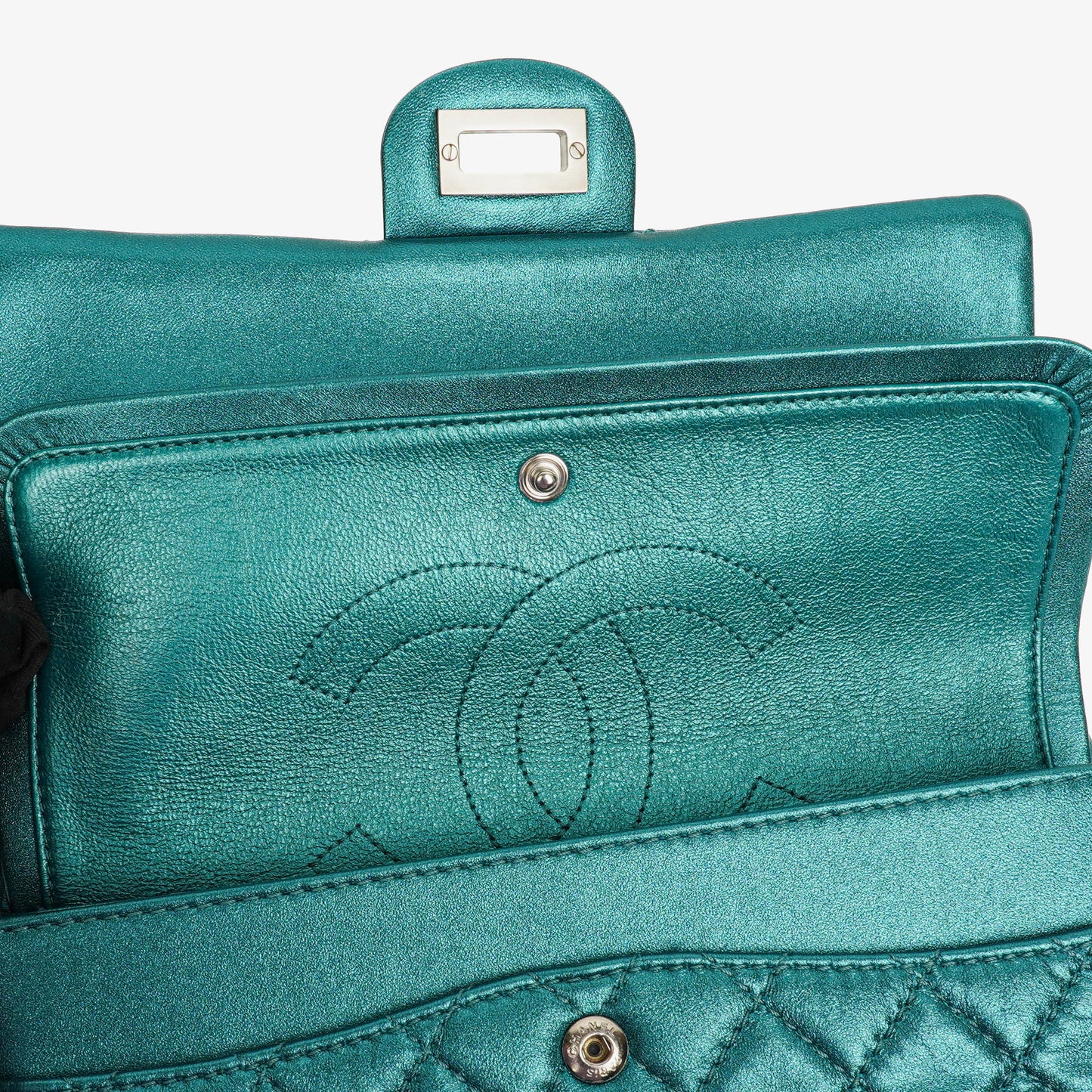 Chanel Turquoise Metallic 2.55 Reissue 225 Double Flap Bag