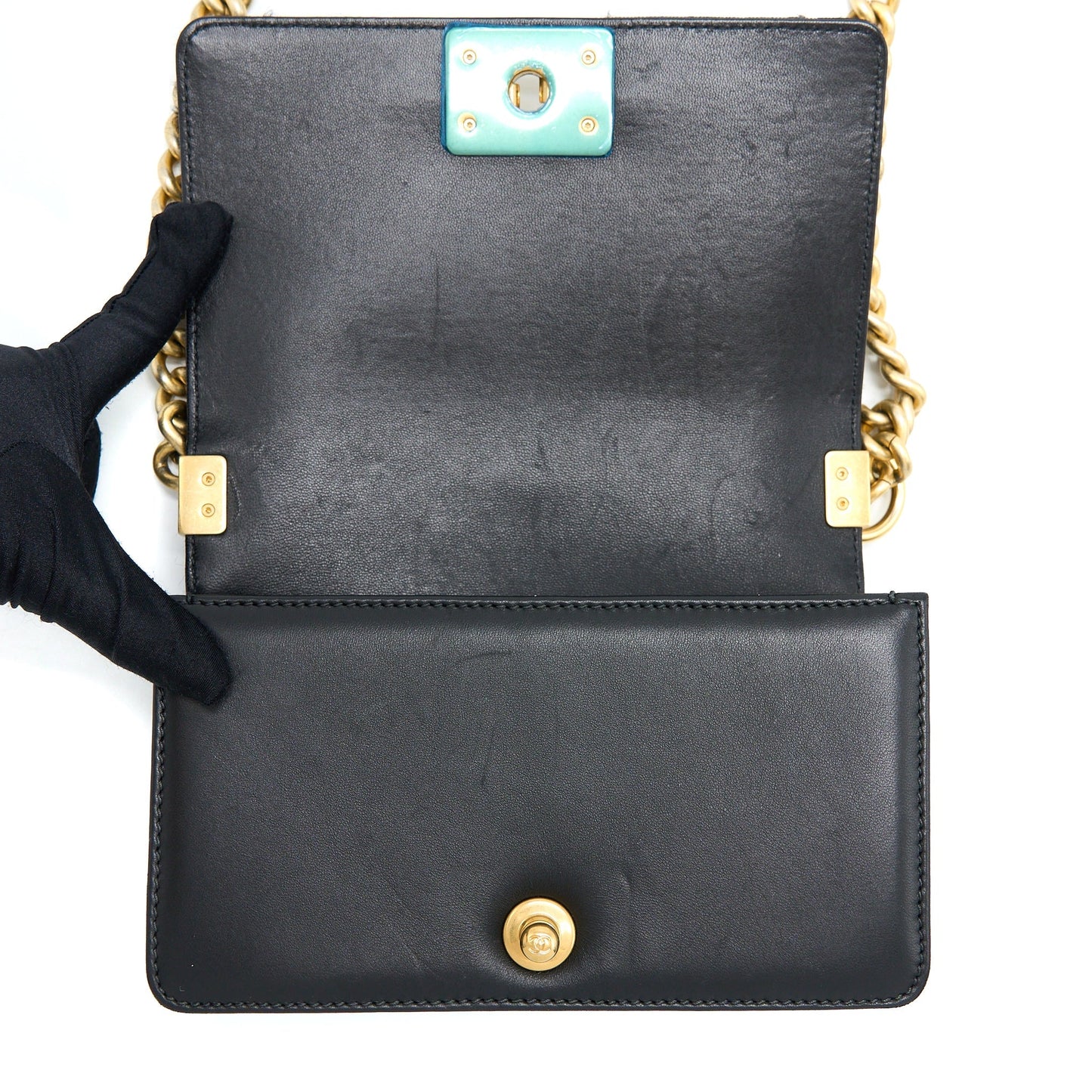 Chanel Small Jacket Boy Bag Lambskin/Tweed Black