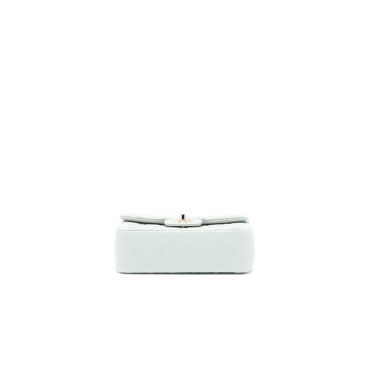 Chanel 23C Mini Rectangular Flap Bag Lambskin Light Grey L (Microchip)
