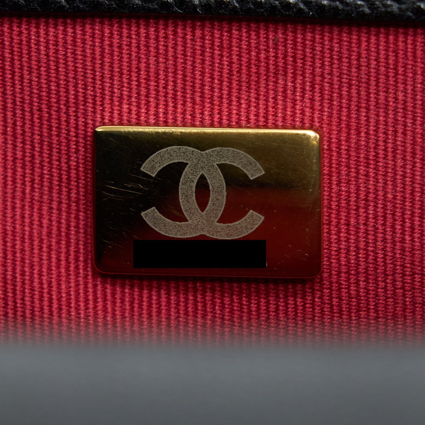 Chanel Detail Chain Flap Bag Grained Calfskin Black  (Microchip)
