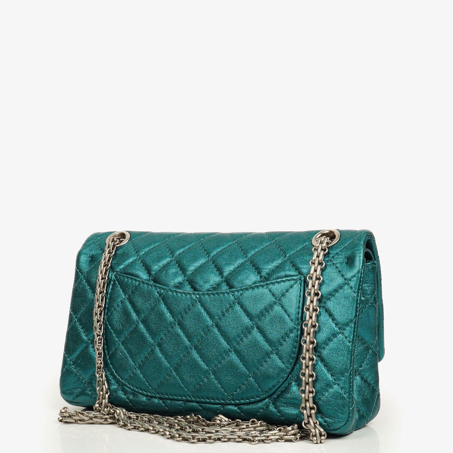 Chanel Turquoise Metallic 2.55 Reissue 225 Double Flap Bag