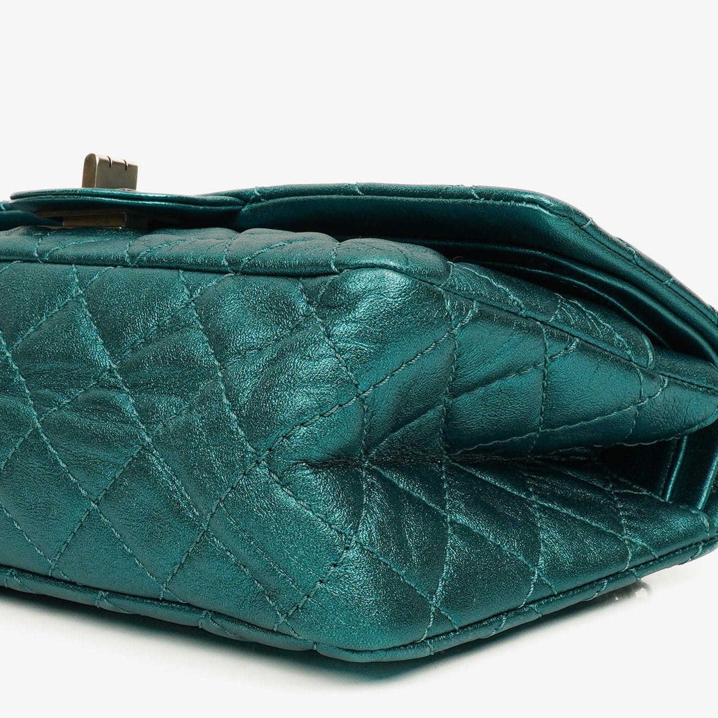 Chanel Turquoise Metallic 2.55 Reissue 225 Double Flap Bag
