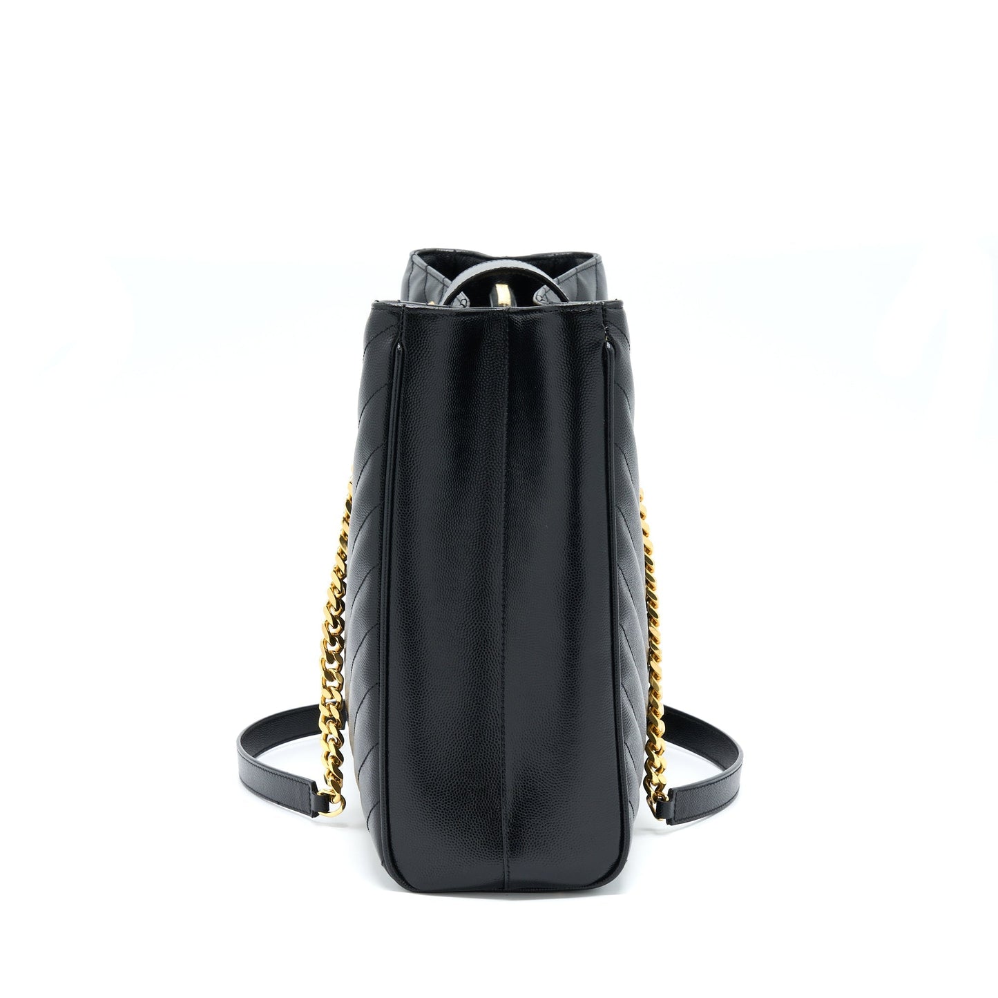 Saint Laurent/ Chevron Tote Purse Black