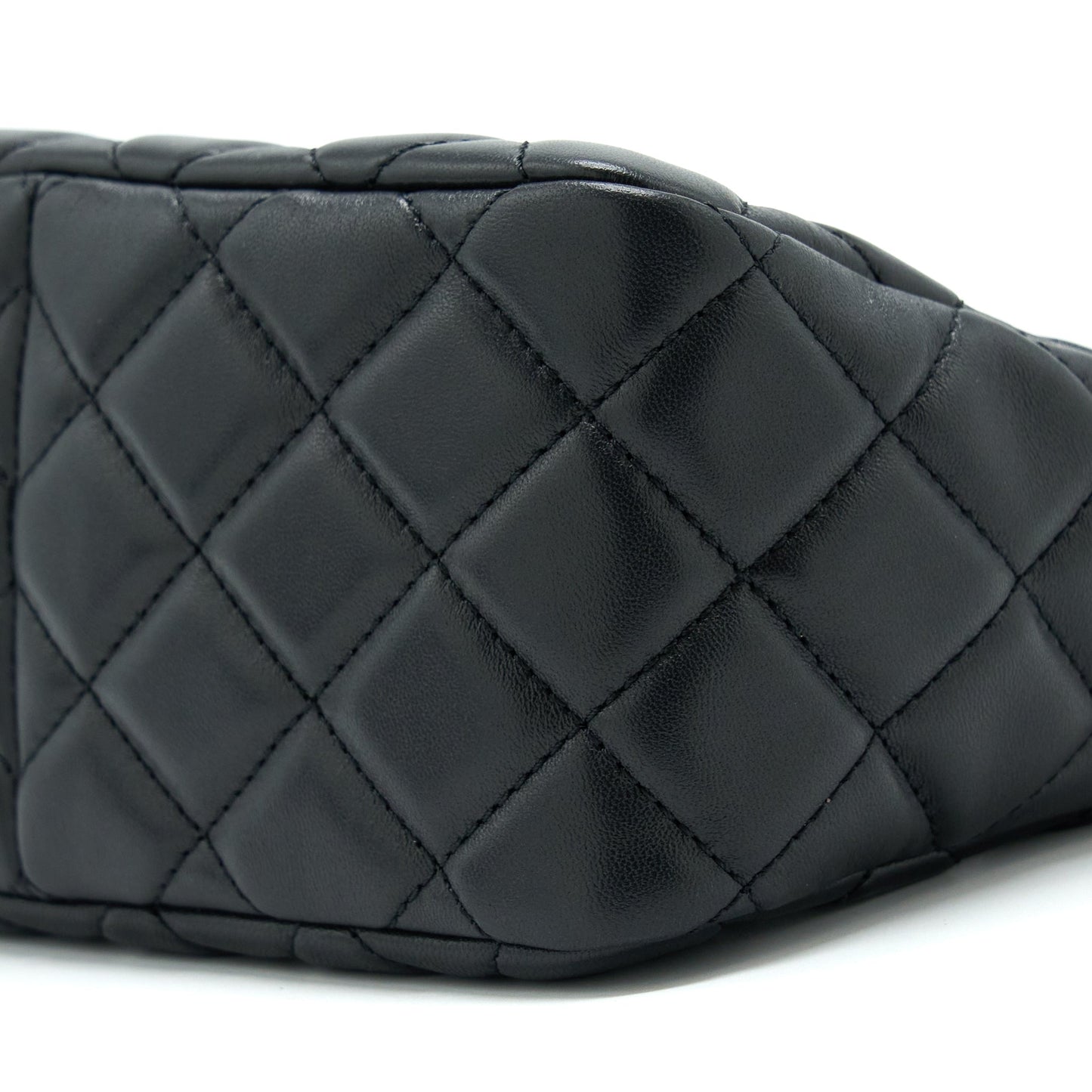 Chanel 22B Pearl Crush Hobo Bag Lambskin Black With  (Microchip)