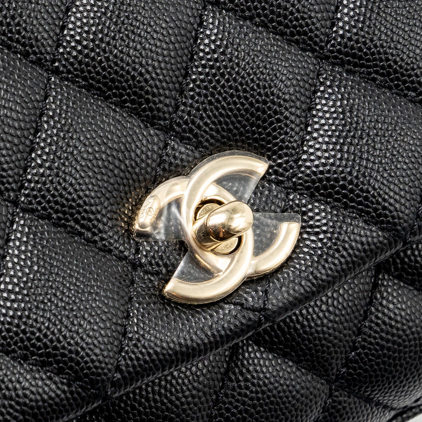 Chanel mini coco handle Caviar black L