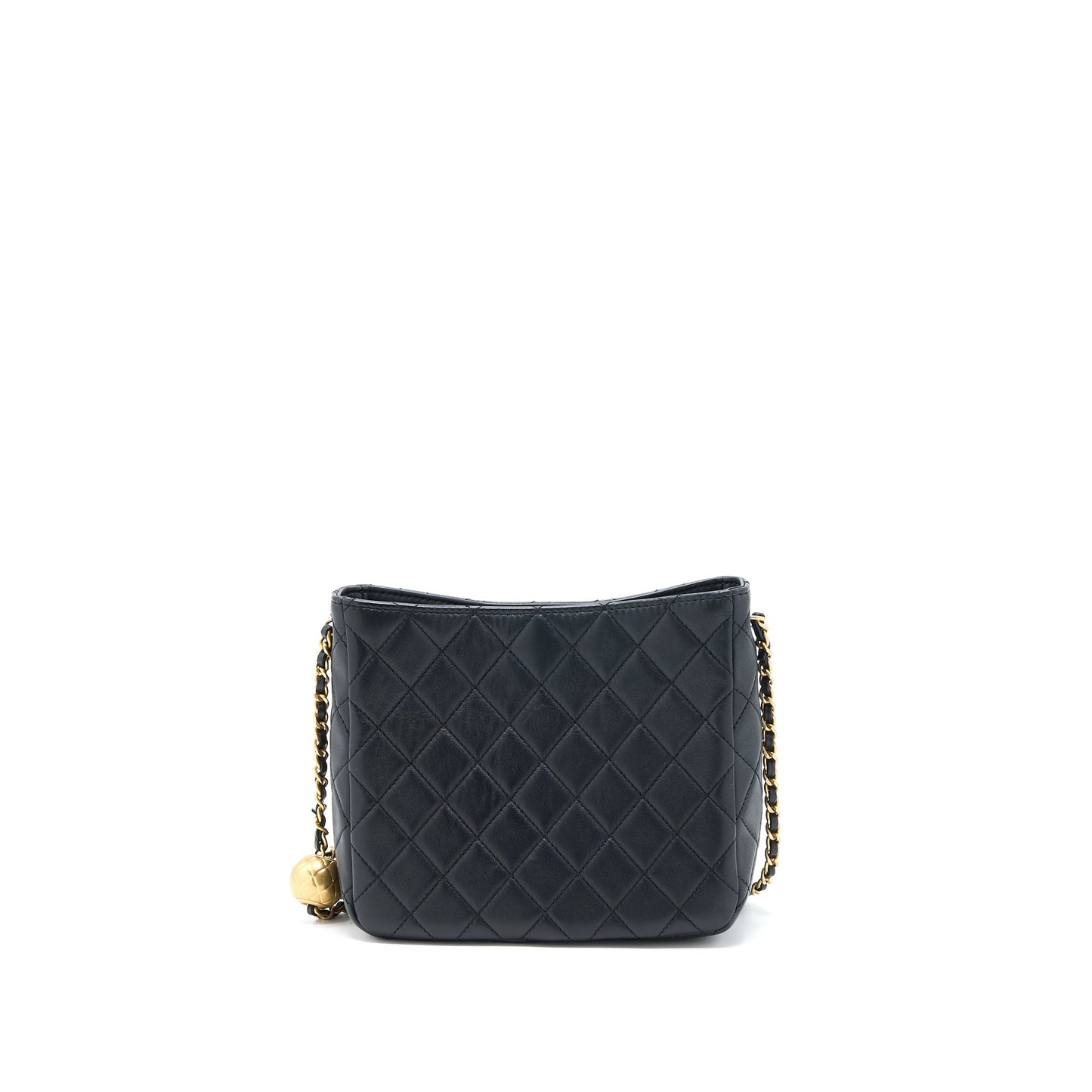 Chanel 23C Pearl Crush Hobo Bag Lambskin Black Brushed  (Microchip)