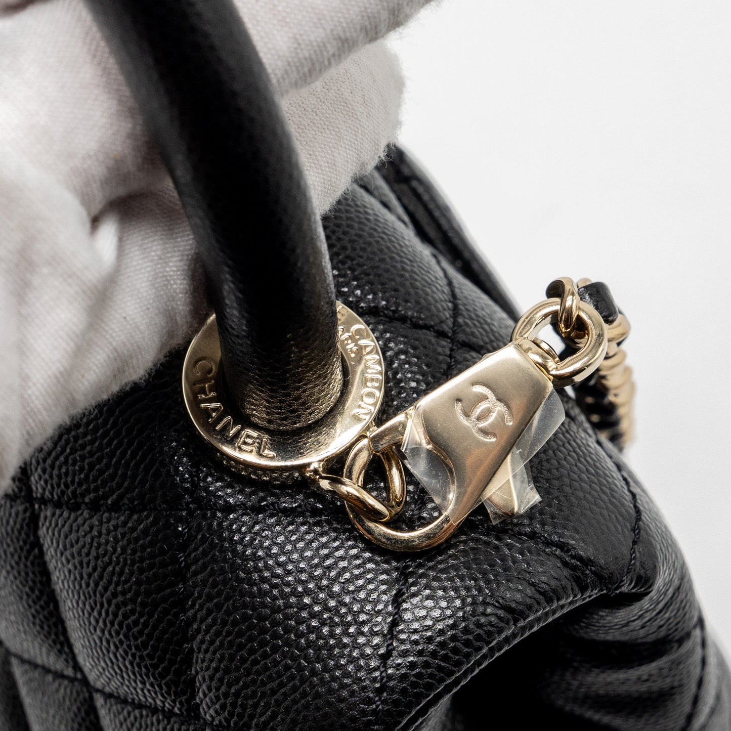 Chanel mini coco handle Caviar black L