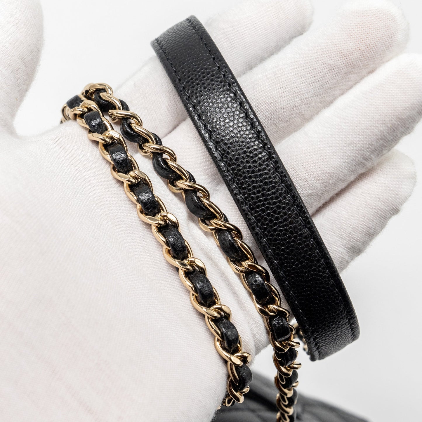Chanel mini coco handle Caviar black L