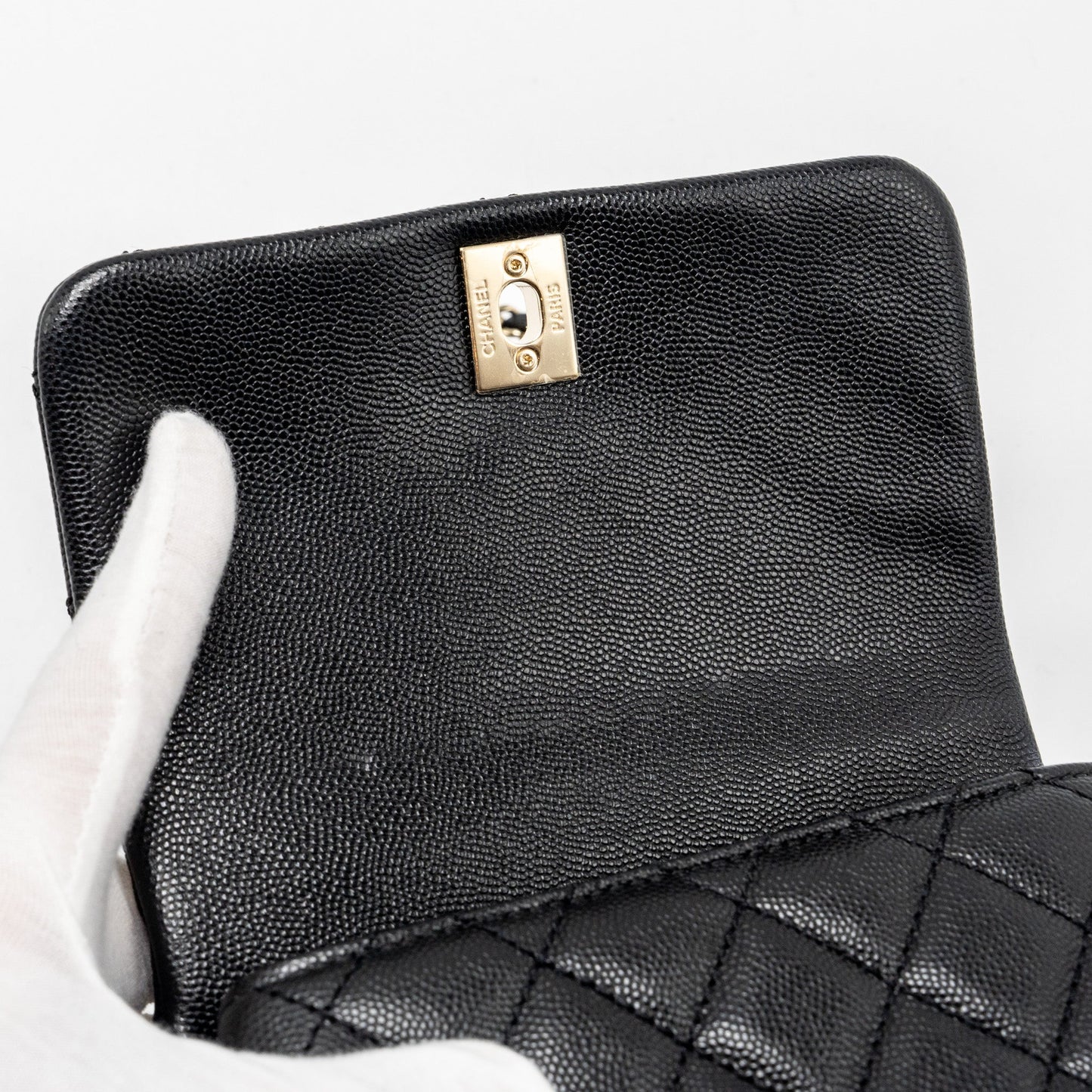 Chanel mini coco handle Caviar black L