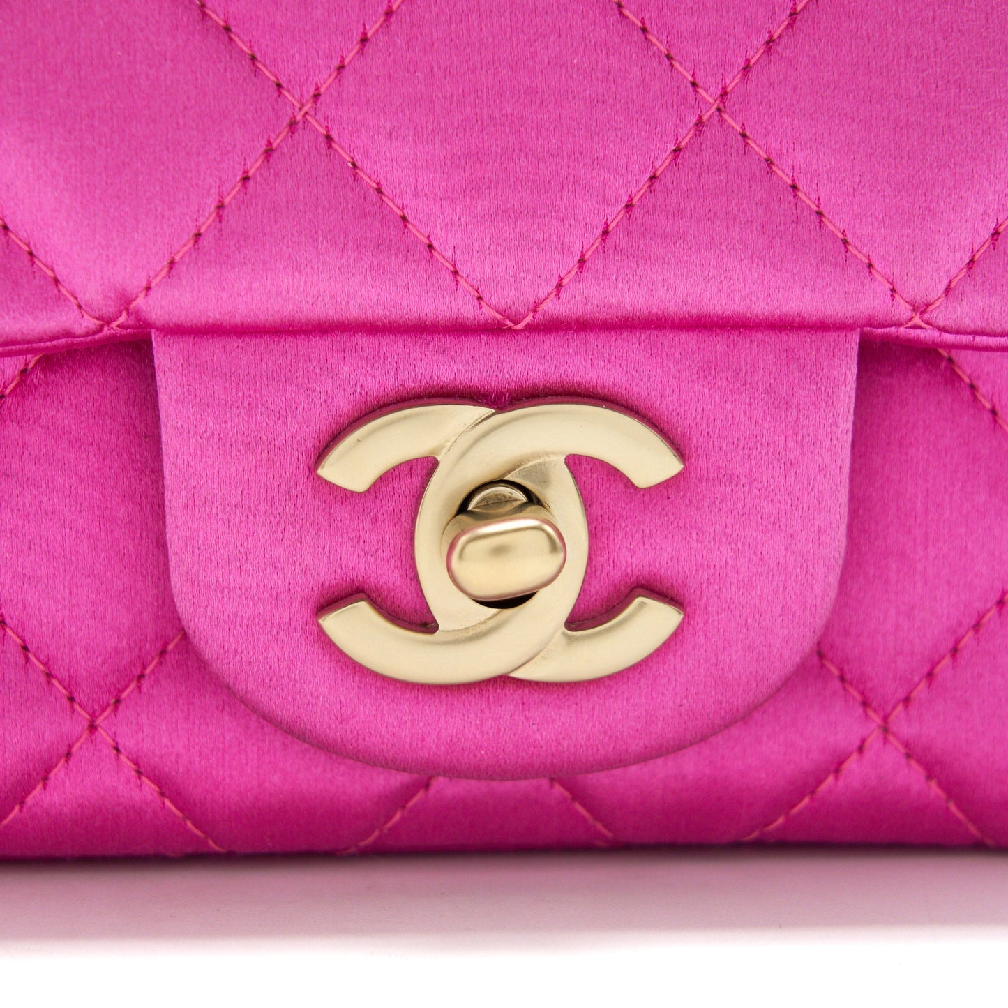 Chanel extra mini Rectangular flap Bag Silk Pink