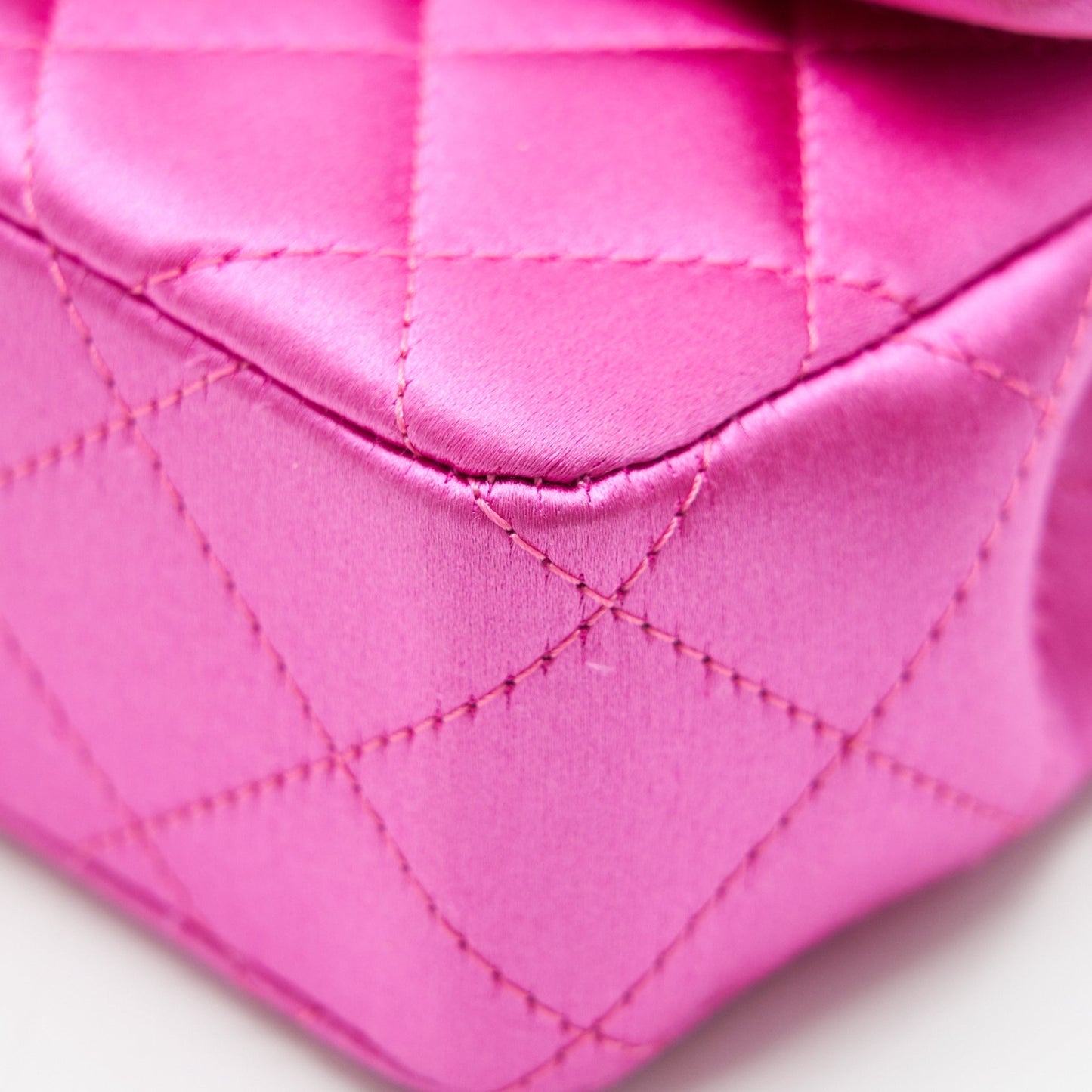 Chanel extra mini Rectangular flap Bag Silk Pink