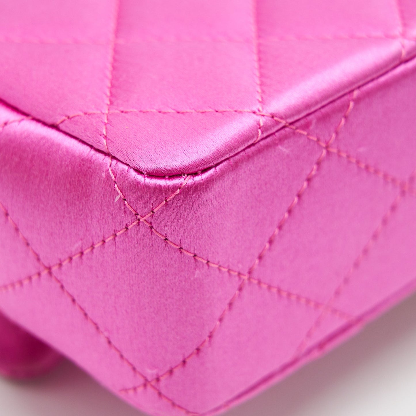 Chanel extra mini Rectangular flap Bag Silk Pink