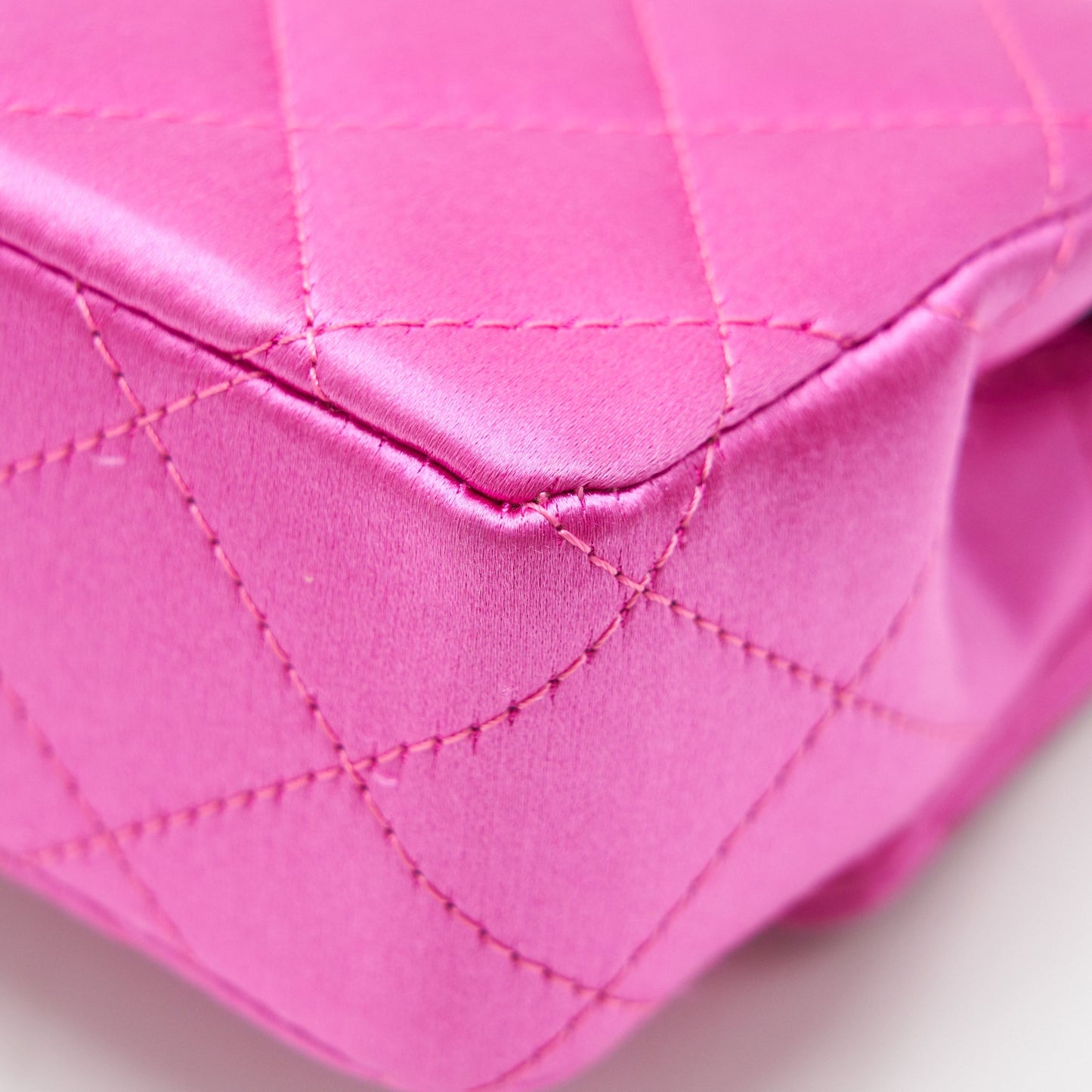 Chanel extra mini Rectangular flap Bag Silk Pink