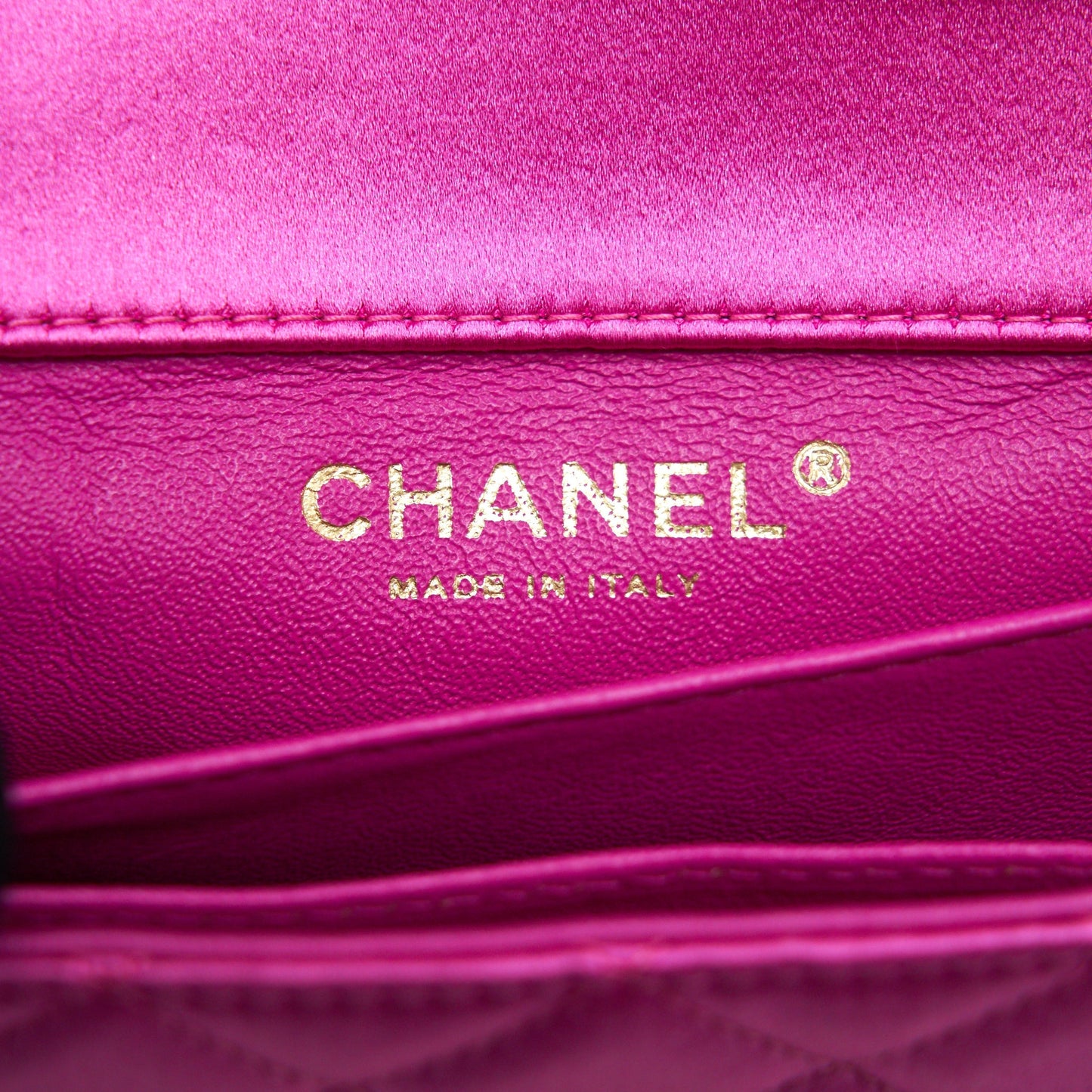Chanel extra mini Rectangular flap Bag Silk Pink