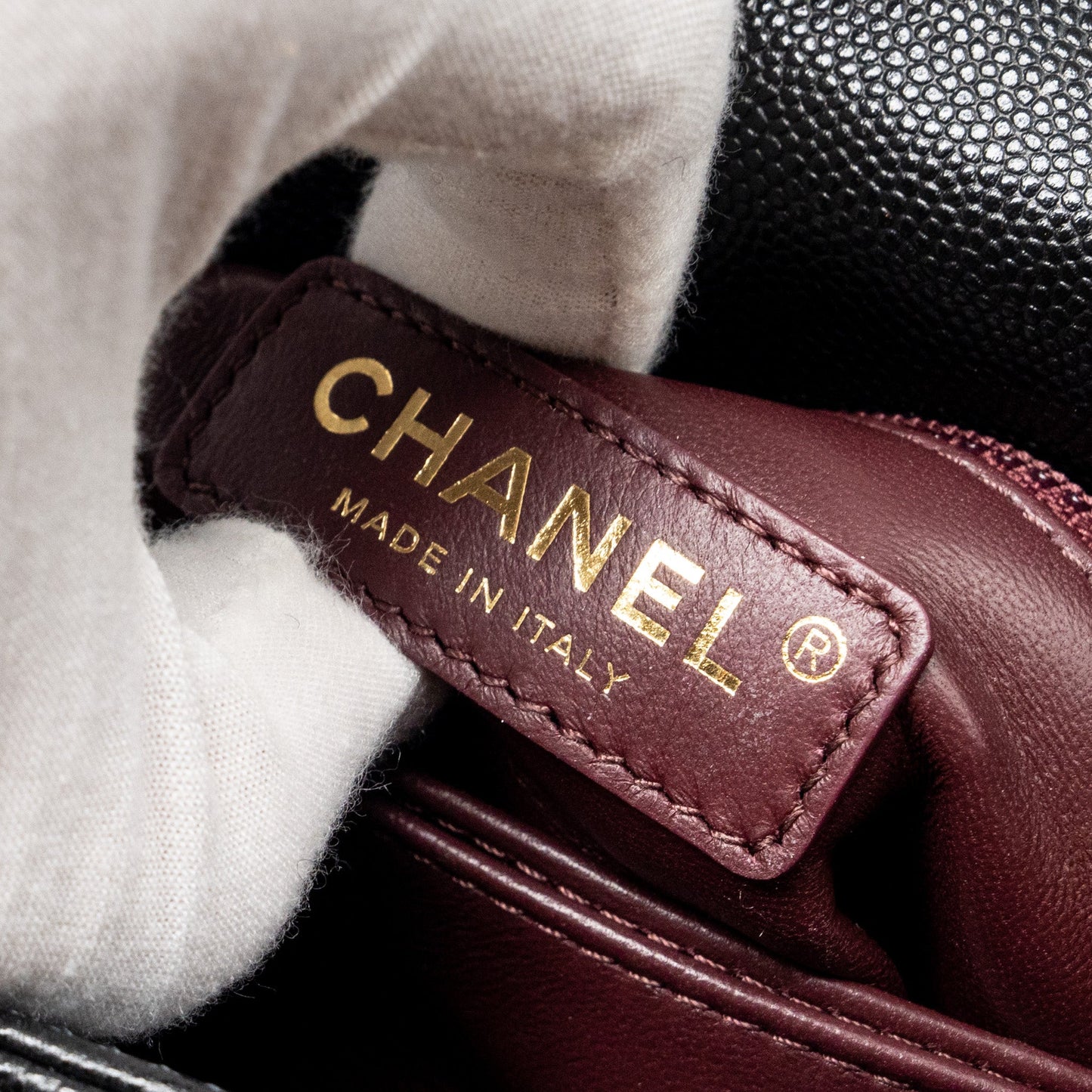 Chanel mini coco handle Caviar black L