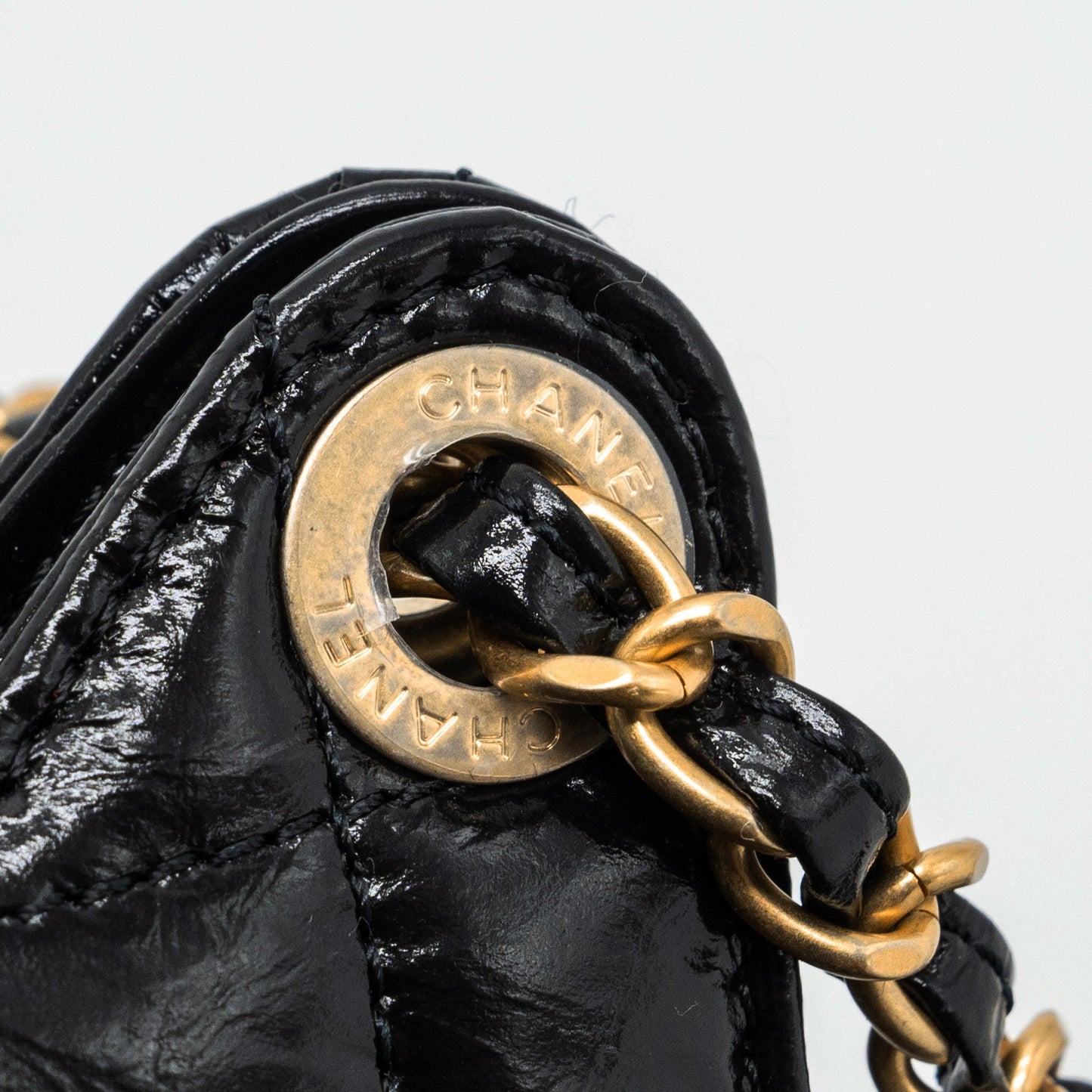 Chanel 23C Small HOBO Bag Shiny Calfskin Black  (Microchip)