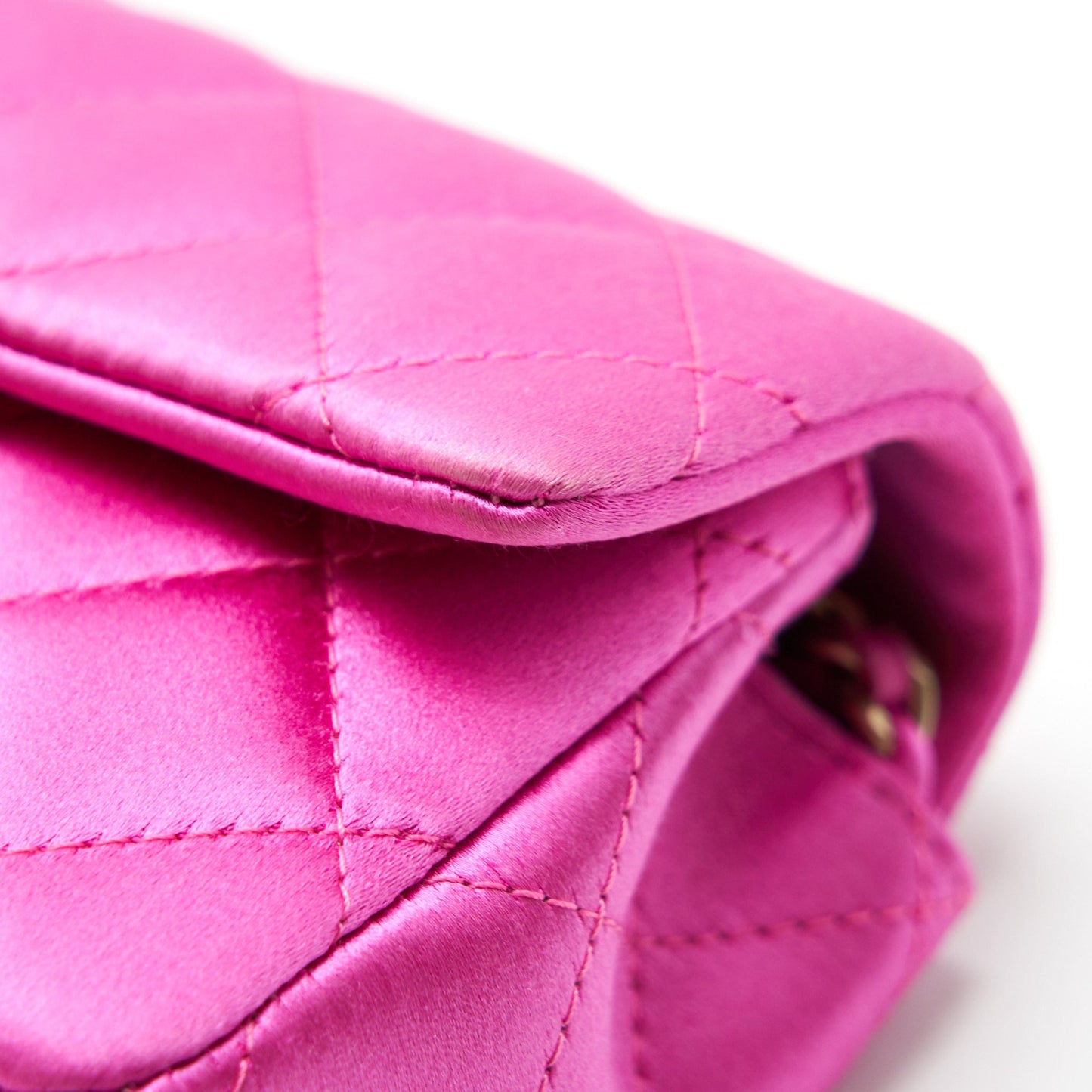 Chanel extra mini Rectangular flap Bag Silk Pink