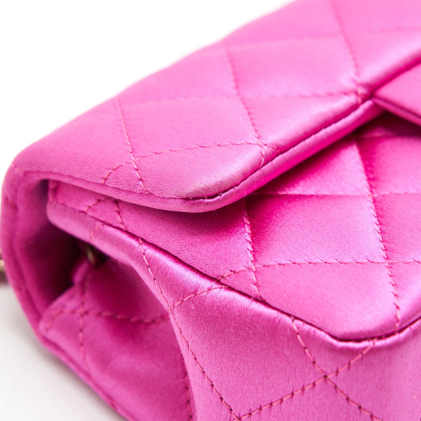 Chanel extra mini Rectangular flap Bag Silk Pink
