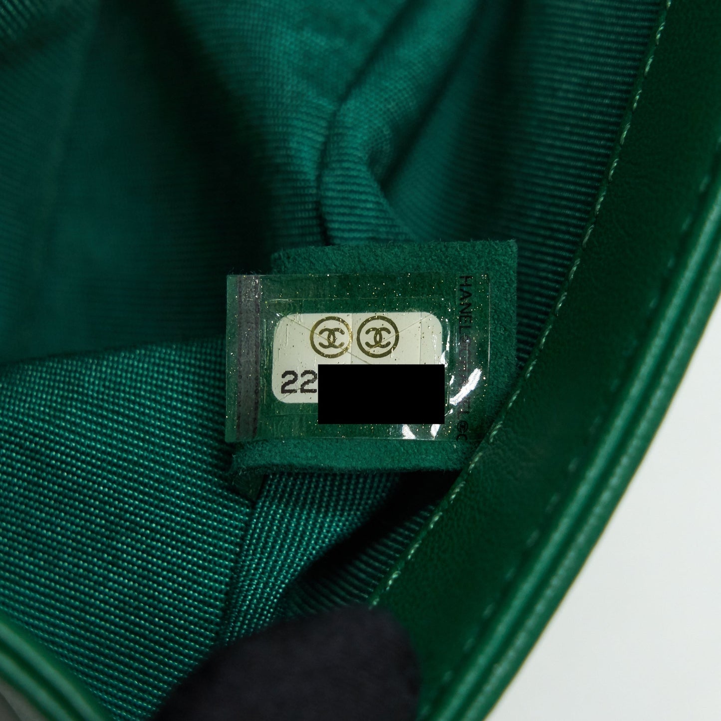 Chanel Small Boy Bag Lambskin Green L