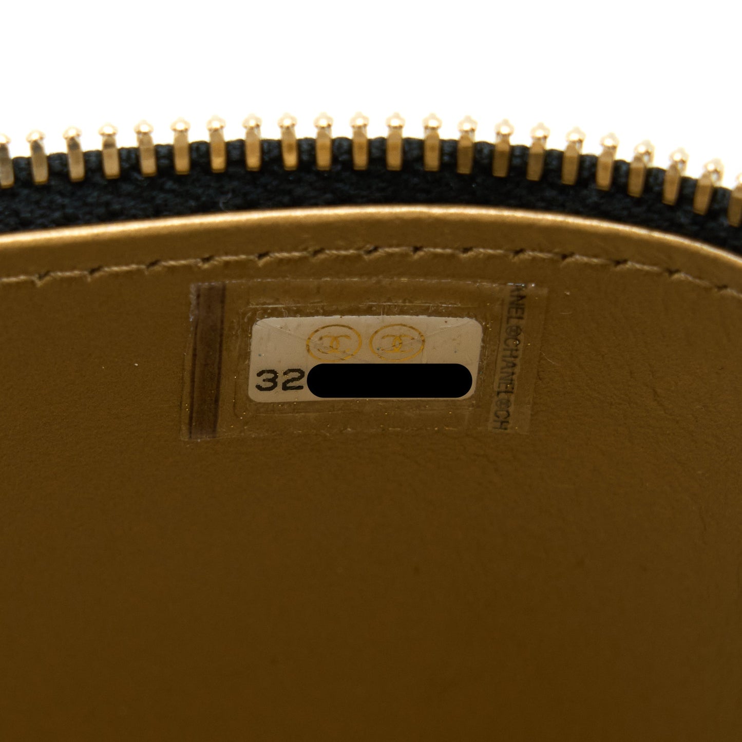 Chanel Pearl Crush Long Vanity Lambskin Black Brushed