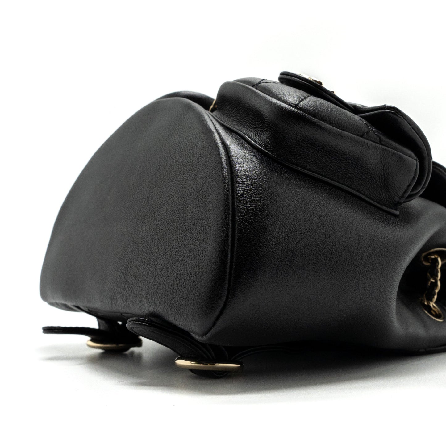 Chanel 23A mini triple pack backpack calfskin black L (microchip )