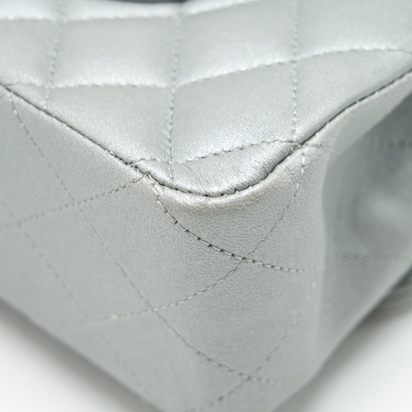 Chanel Medium Classic Flap Bag Silver Grey